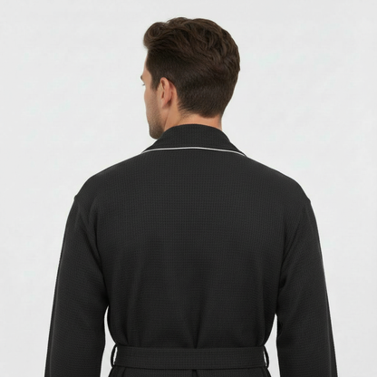 The Waffle Piping Robe — Men's Spa Collection