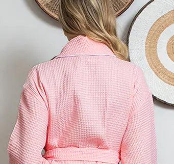 The Waffle Piping Robe — Women's Spa Collection
