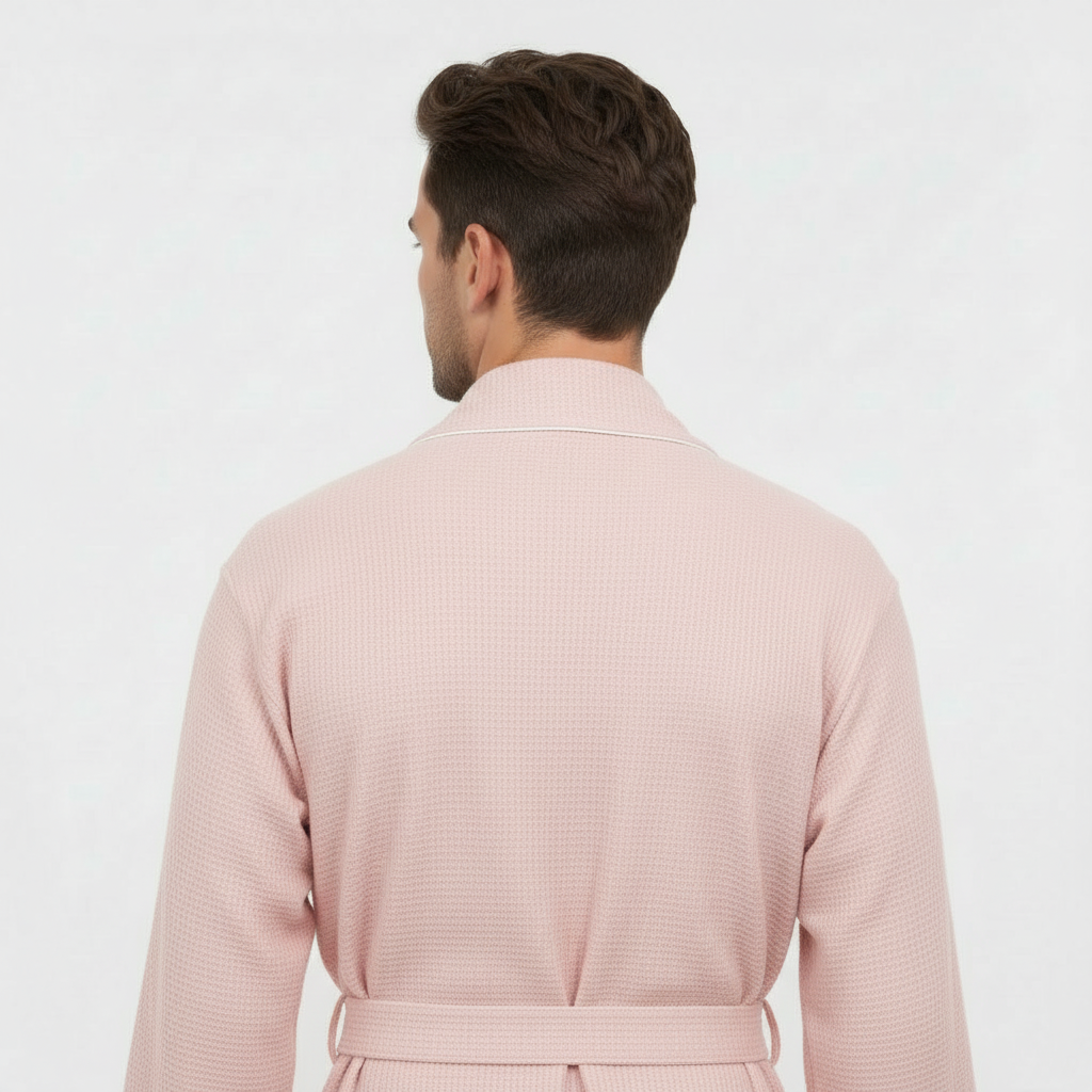 The Waffle Piping Robe — Men's Spa Collection