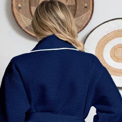 The Waffle Piping Robe — Women's Spa Collection