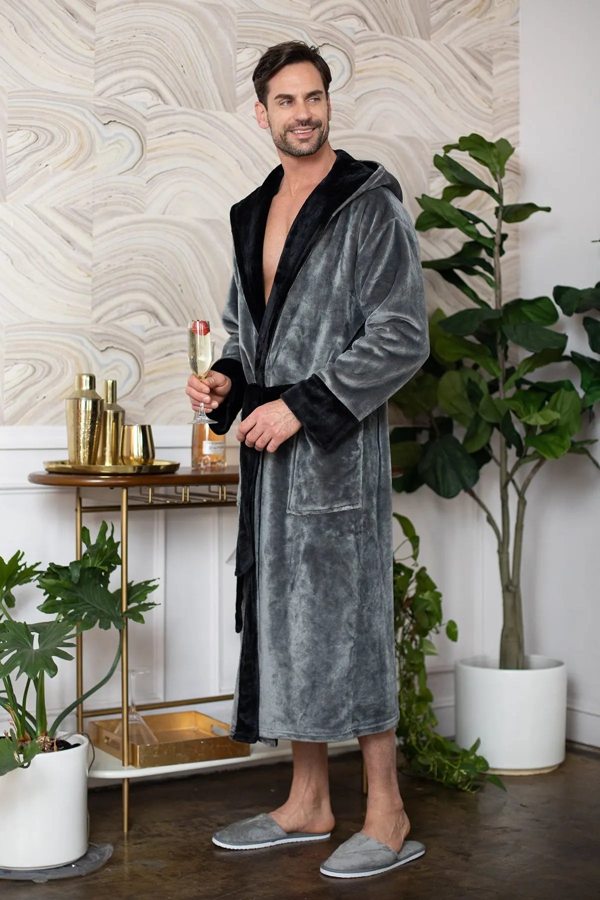 The Hooded Plush Robe — Men's Comfort Collection