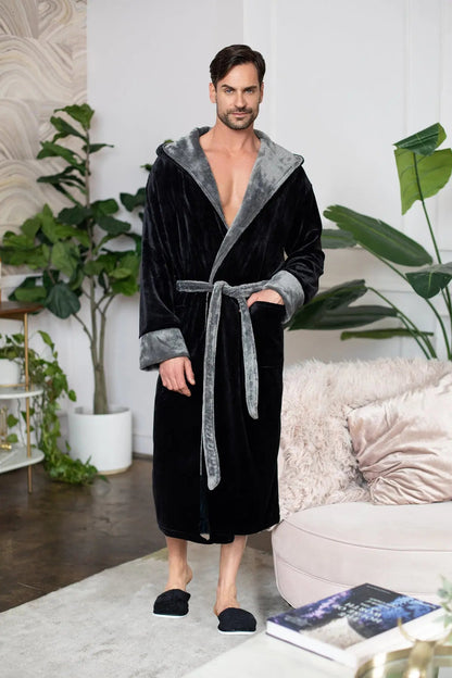 The Hooded Plush Robe — Men's Comfort Collection