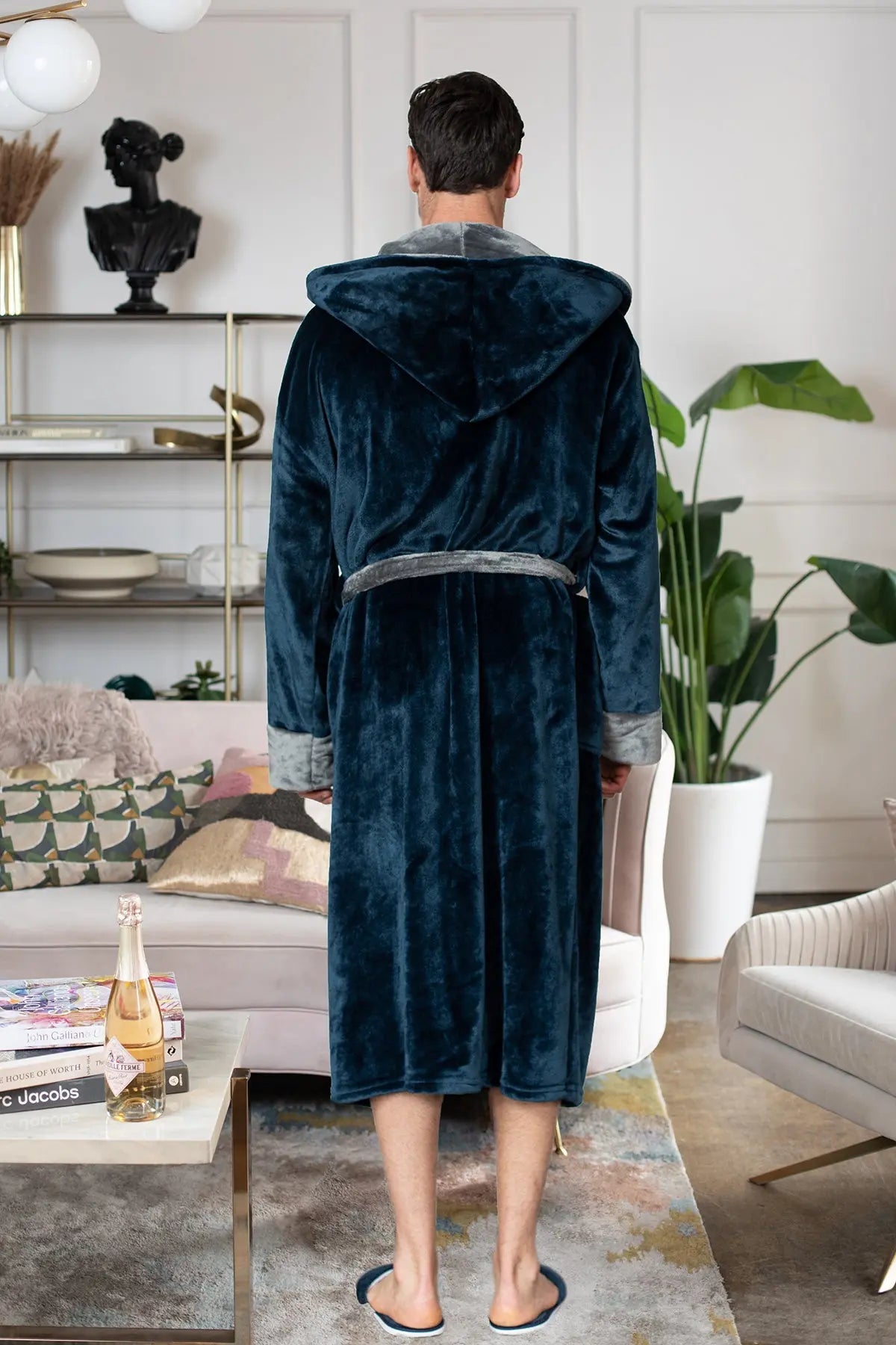 The Hooded Plush Robe — Men's Comfort Collection
