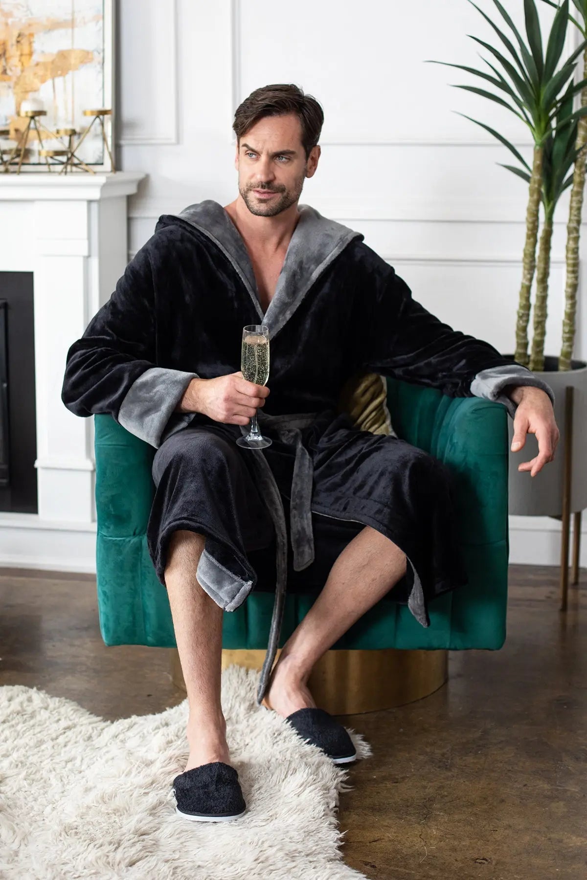 The Hooded Plush Robe — Men's Comfort Collection