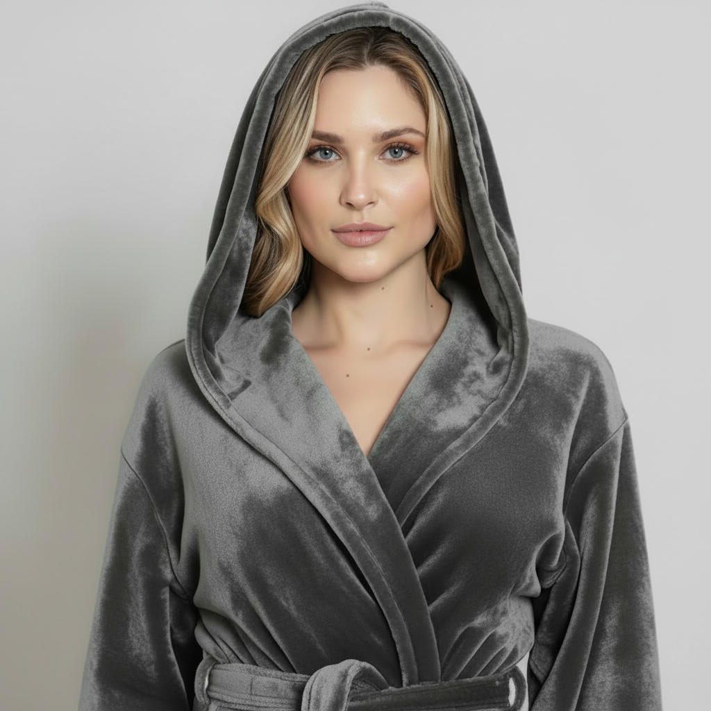 The Hooded Plush Robe — Women's Comfort Collection