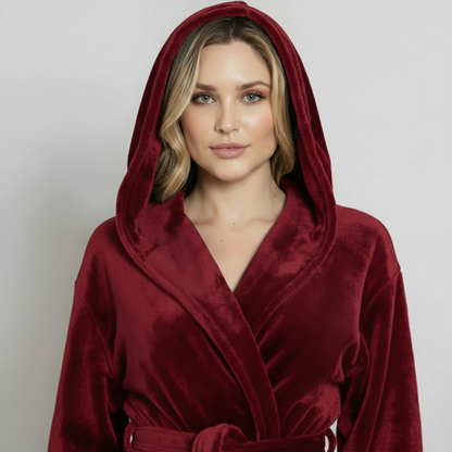 The Hooded Plush Robe — Women's Comfort Collection