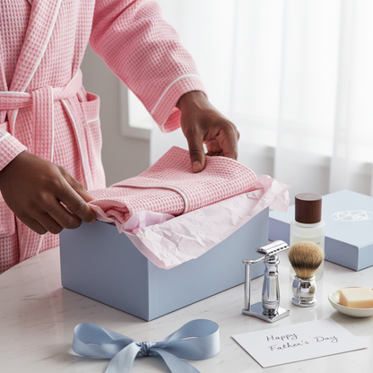 The Waffle Piping Robe — Men's Spa Collection
