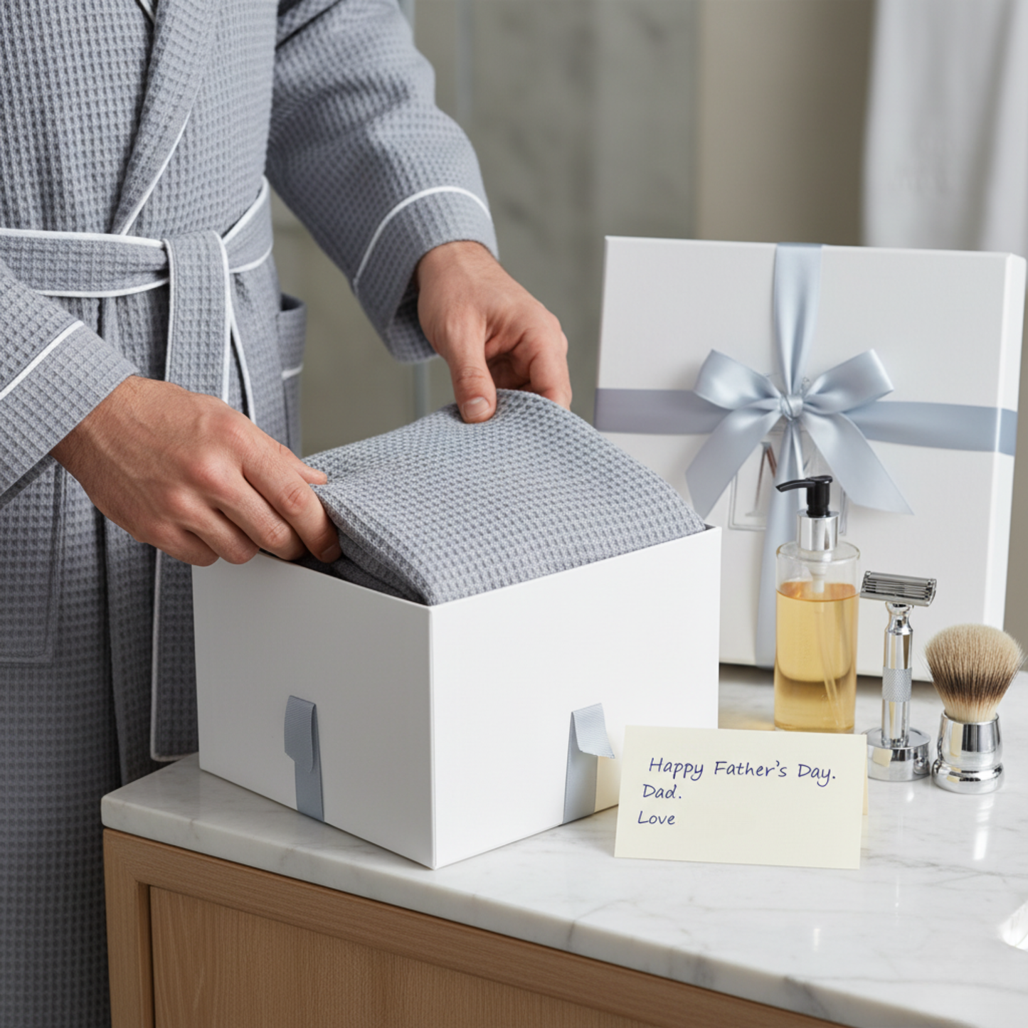 The Waffle Piping Robe — Men's Spa Collection
