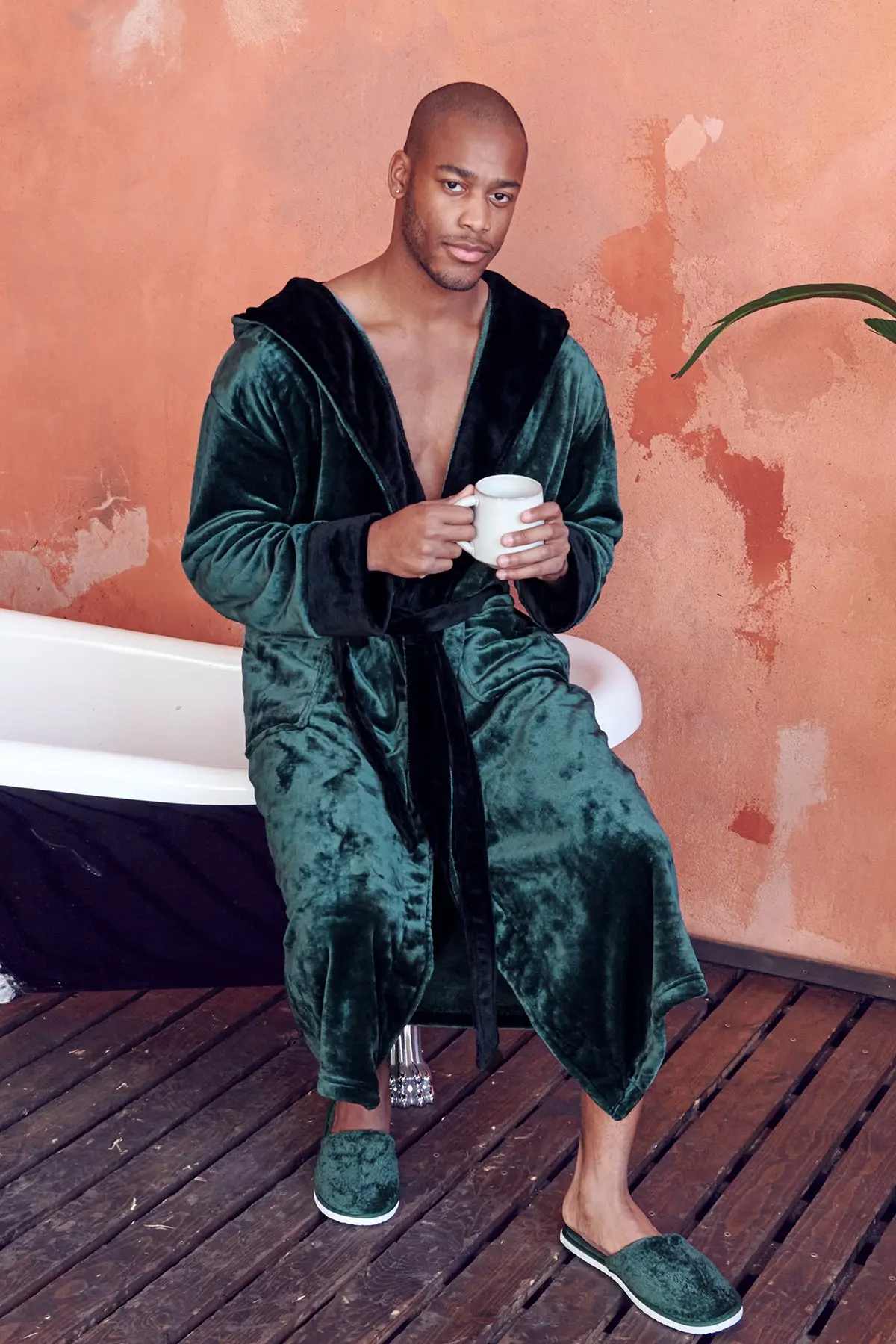 The Hooded Plush Robe — Men's Comfort Collection