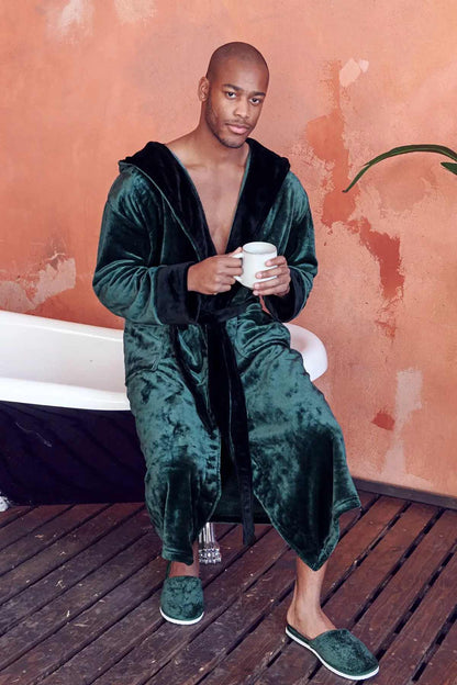 The Hooded Plush Robe — Men's Comfort Collection