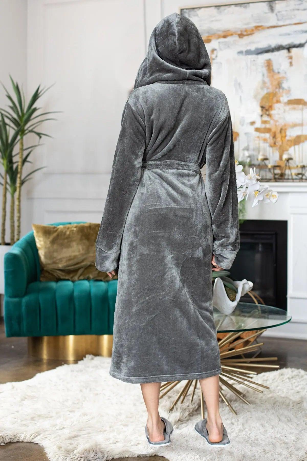 The Hooded Plush Robe — Women's Comfort Collection