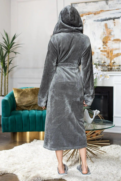 The Hooded Plush Robe — Women's Comfort Collection