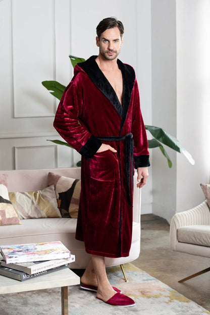 The Hooded Plush Robe — Men's Comfort Collection