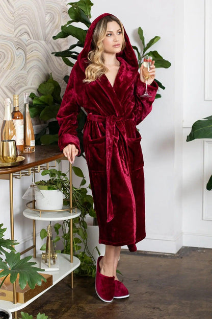 The Hooded Plush Robe — Women's Comfort Collection