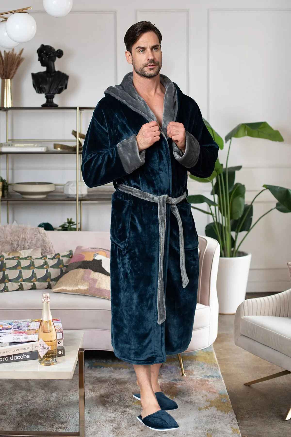 The Hooded Plush Robe — Men's Comfort Collection