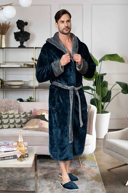 The Hooded Plush Robe — Men's Comfort Collection
