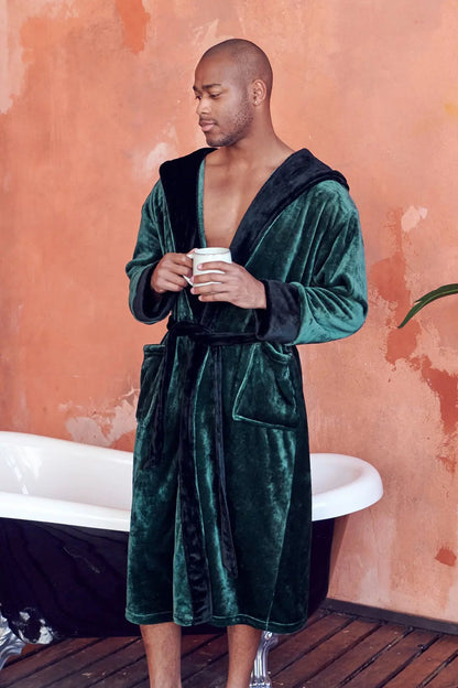 The Hooded Plush Robe — Men's Comfort Collection