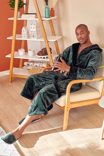 The Hooded Plush Robe — Men's Comfort Collection