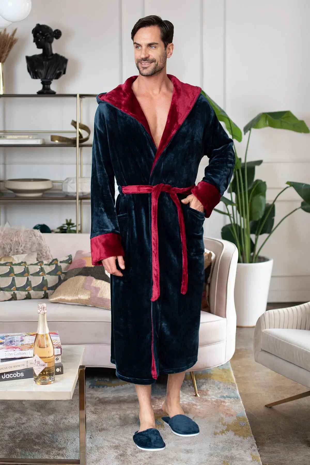 The Hooded Plush Robe — Men's Comfort Collection