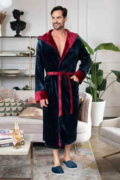 The Hooded Plush Robe — Men's Comfort Collection