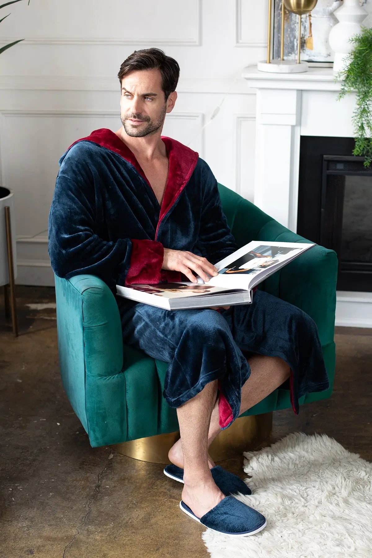 The Hooded Plush Robe — Men's Comfort Collection