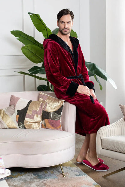 The Hooded Plush Robe — Men's Comfort Collection