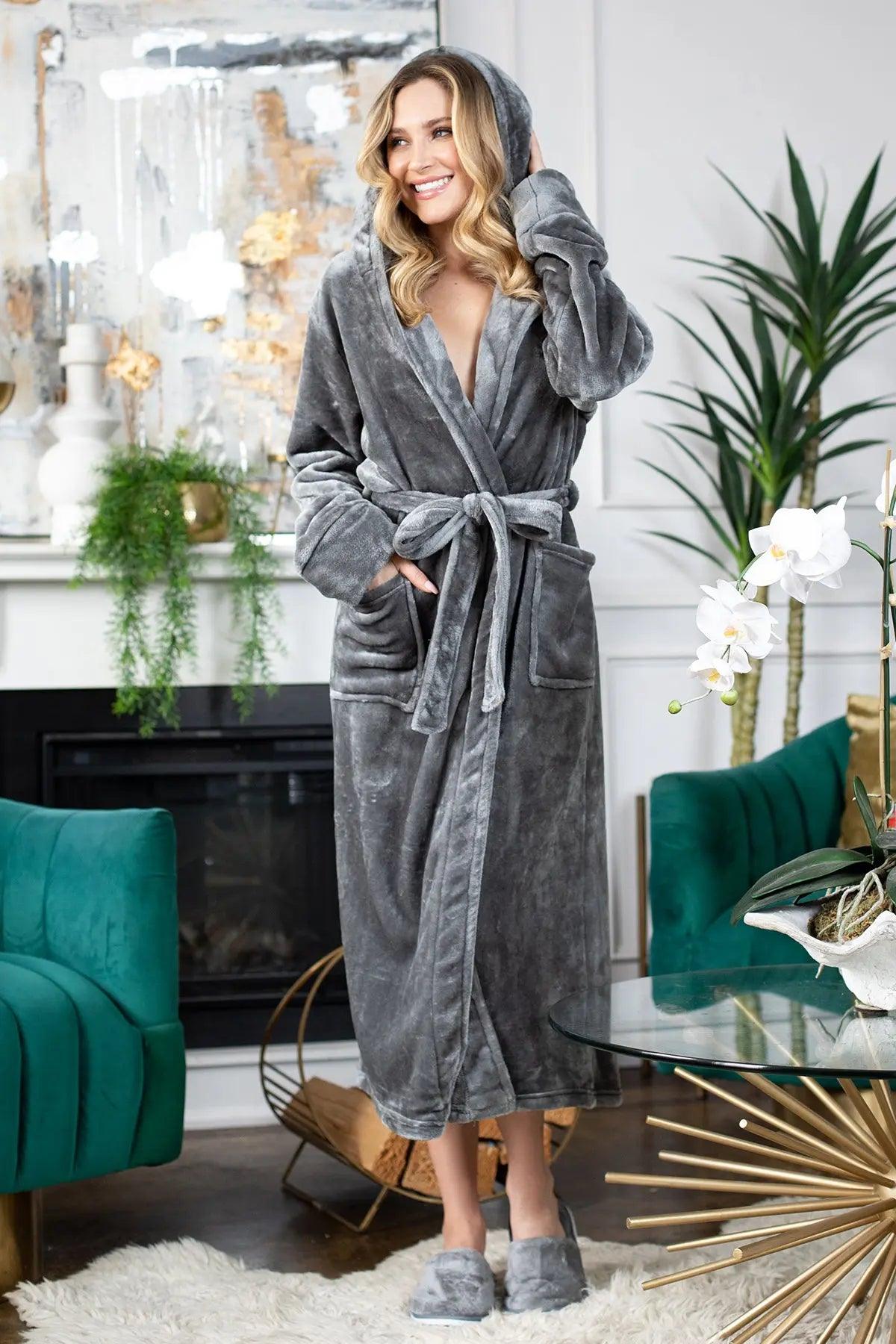 The Hooded Plush Robe — Women's Comfort Collection