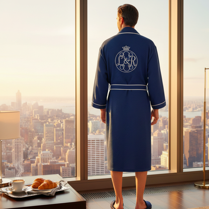 The Waffle Piping Robe — Men's Spa Collection
