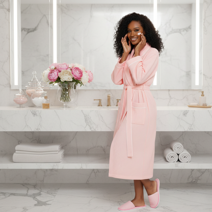 The Waffle Piping Robe — Women's Spa Collection