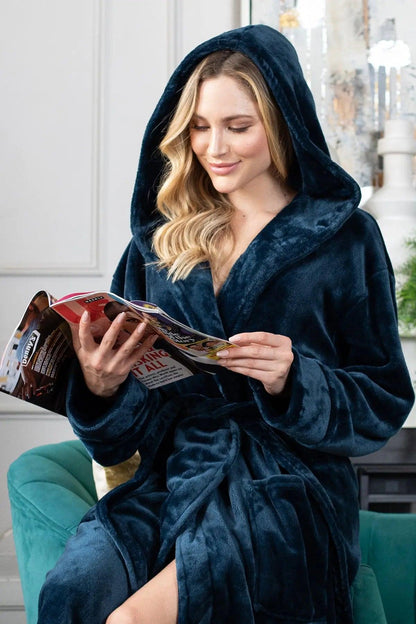The Hooded Plush Robe — Women's Comfort Collection