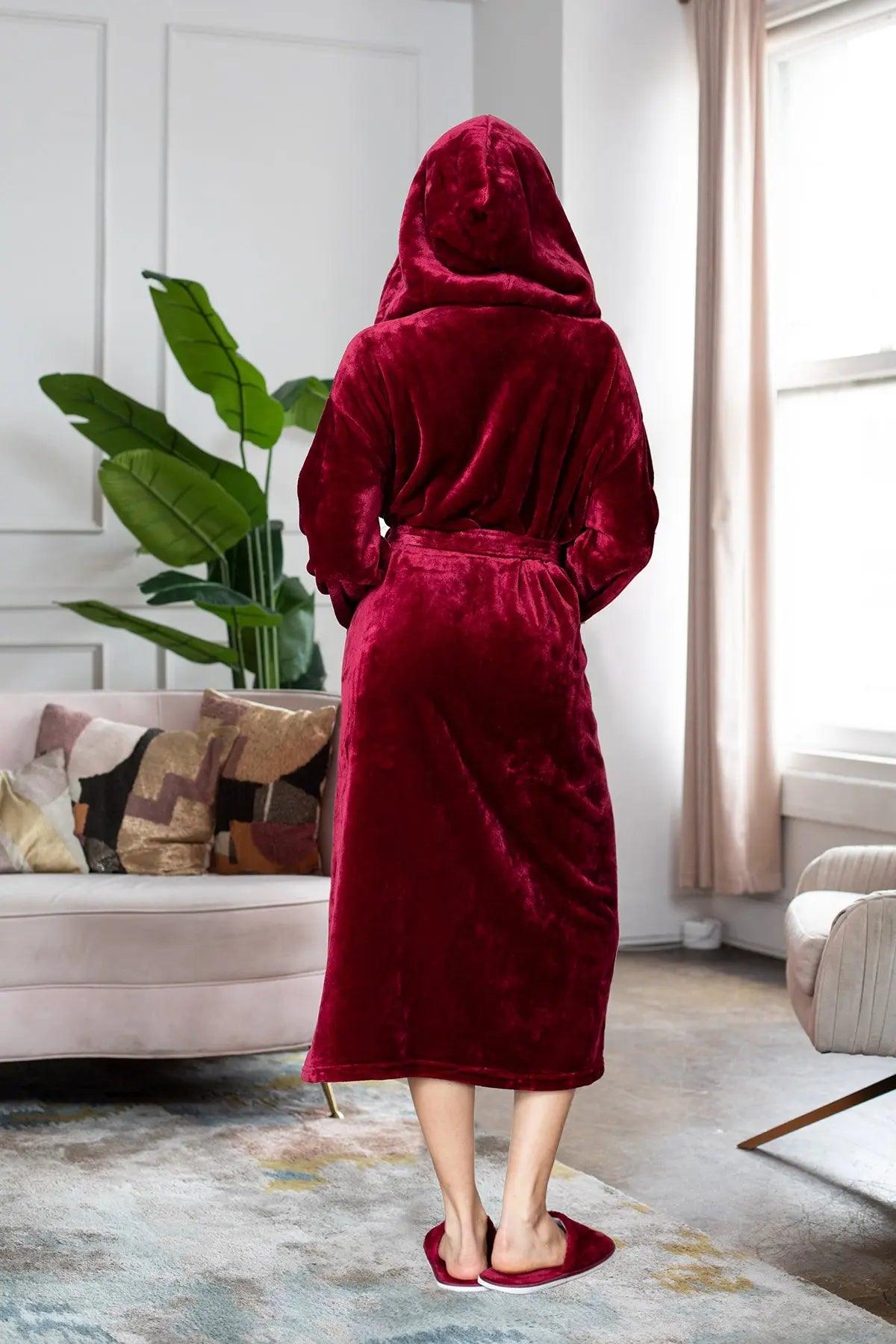 The Hooded Plush Robe — Women's Comfort Collection