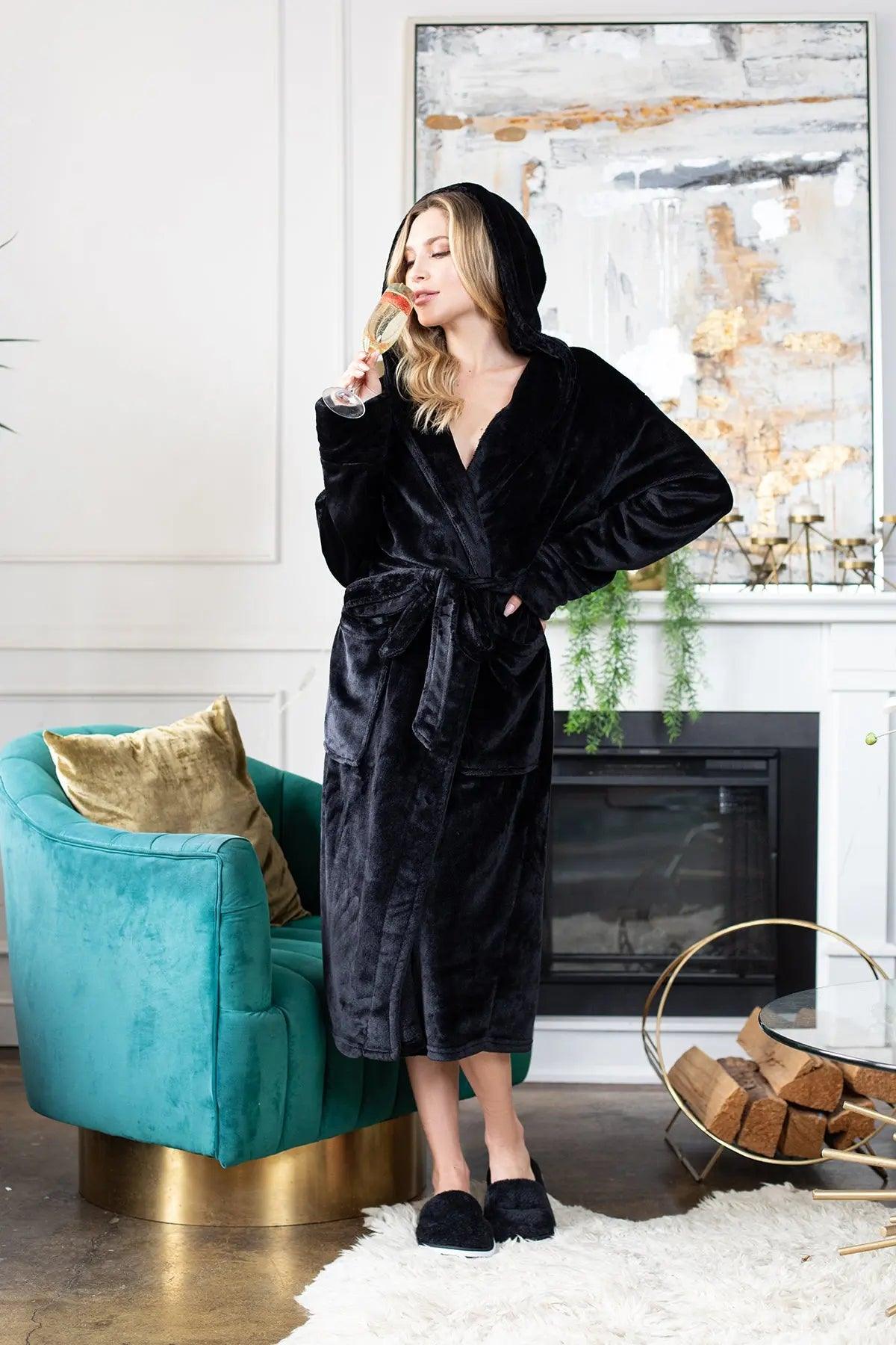 The Hooded Plush Robe — Women's Comfort Collection