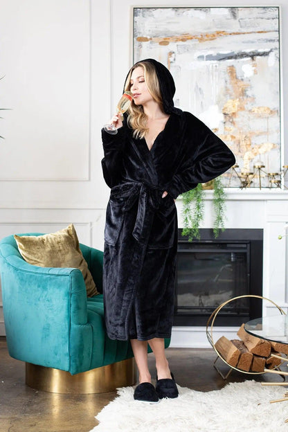 The Hooded Plush Robe — Women's Comfort Collection